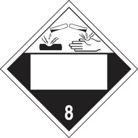 Accuform BLANK DOT PLACARD HAZARD CLASS 8 MPL4DG8VP25 MPL4DG8VP25